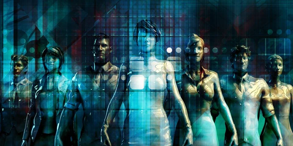 Workforce Innovation with Digital AI Systems 스톡 일러스트