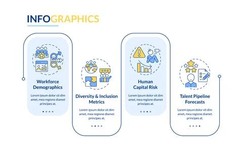 Workforce insights rectangle infographic vector Stock Illustration