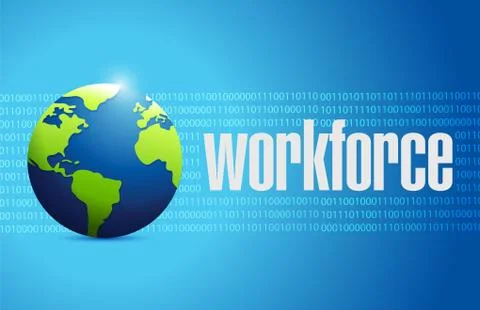 Workforce international sign concept 스톡 일러스트