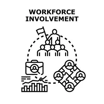 Workforce involvement concept vector illustration people together Stock Illustration