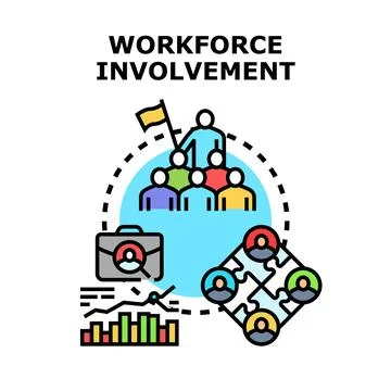 Workforce involvement concept vector illustration people together Stock Illustration