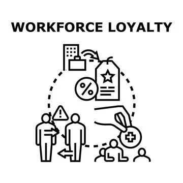 Workforce loyalty developing business employee engagement partnership 스톡 일러스트