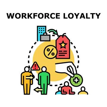 Workforce loyalty developing business employee engagement partnership Stock Illustration