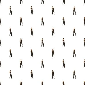 Workforce man pattern forming a seamless background 스톡 일러스트