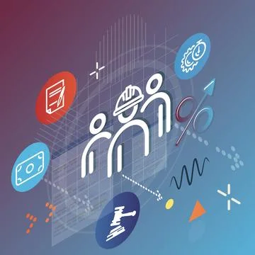 Workforce Management Abstract - Illustration Stock Illustration