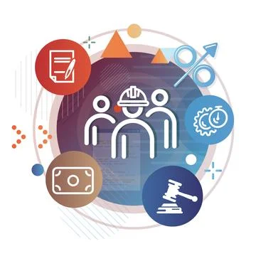 Workforce Management Abstract - Illustration Stock Illustration
