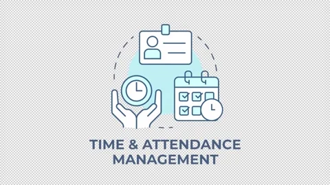 Workforce management solutions blue concept icons animation set Stock Footage 337937418
