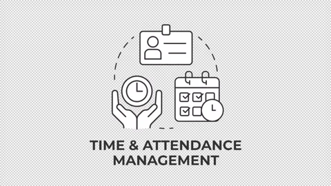 Workforce management solutions line concept icons animation set Stock Footage 337774497