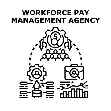 Workforce pay management agency concept vector illustration Stock Illustration