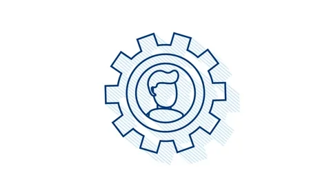 Workforce planning in abstract style. Process chart. Shadow icon with workforce Vídeos de archivo 169313373