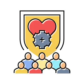 Workforce planning business process color icon vector illustration Stock Illustration