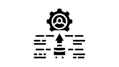 Workforce planning business process glyph icon animation Stock Footage 326147737