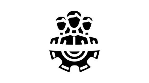 Workforce planning business process glyph icon animation Stock Footage 326740185