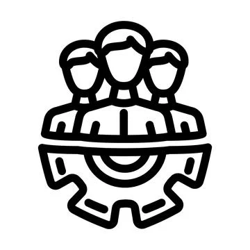 Workforce planning business process line icon vector illustration Stock Illustration