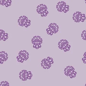 Workforce planning business process line vector seamless pattern Stock Illustration