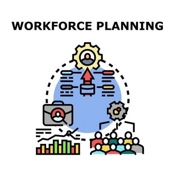 Workforce planning process optimizing human resource management イラスト素材