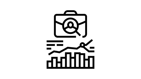 Workforce planning recruitment business work line icon animation Stock Footage 326127904