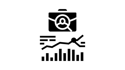 Workforce planning recruitment business work glyph icon animation Stock Footage 326148053