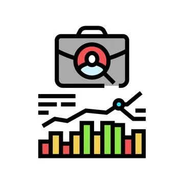 Workforce planning recruitment business work color icon vector illustration Stock Illustration