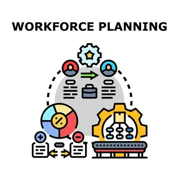 Workforce planning strategy for business optimization and growth Stockillustratie