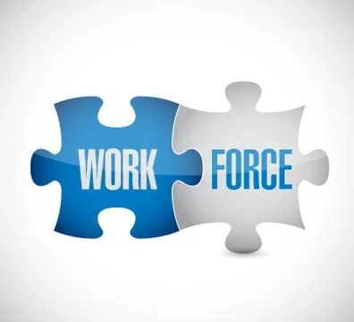 Workforce puzzle pieces concept Stockillustratie