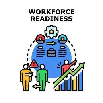 Workforce readiness concept developing career skill for success Stock Illustration