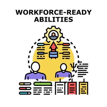 Workforce ready abilities building career development skills 스톡 일러스트