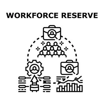 Workforce reserve concept selecting right employees Stock Illustration