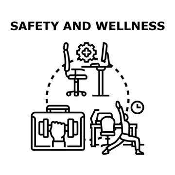 Workforce safety and wellness increasing productivity and well being イラスト素材