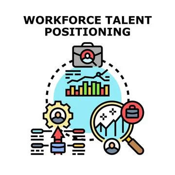 Workforce talent positioning career development strategy 스톡 일러스트