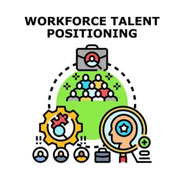 Workforce talent positioning for human resource management Stock Illustration