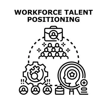 Workforce talent positioning for human resource management Stock Illustration