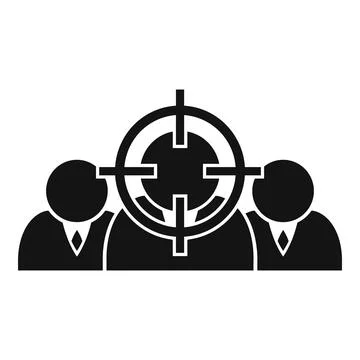Workforce target icon, simple style Stock Illustration