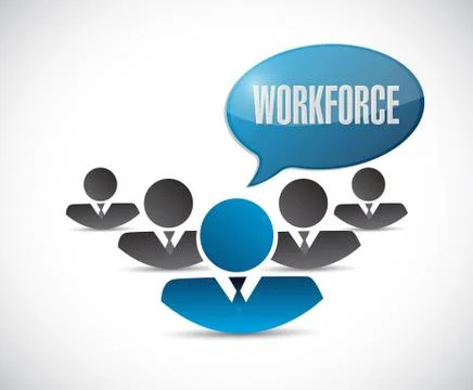 Workforce teamwork sign concept 스톡 일러스트