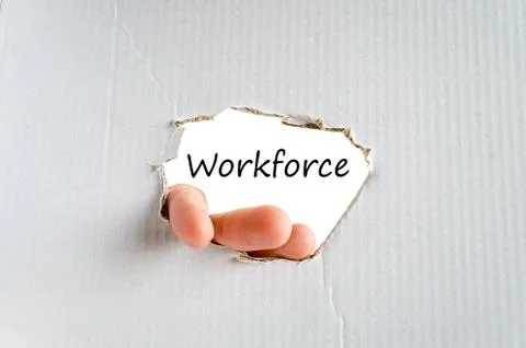 Workforce text concept Stock Photos