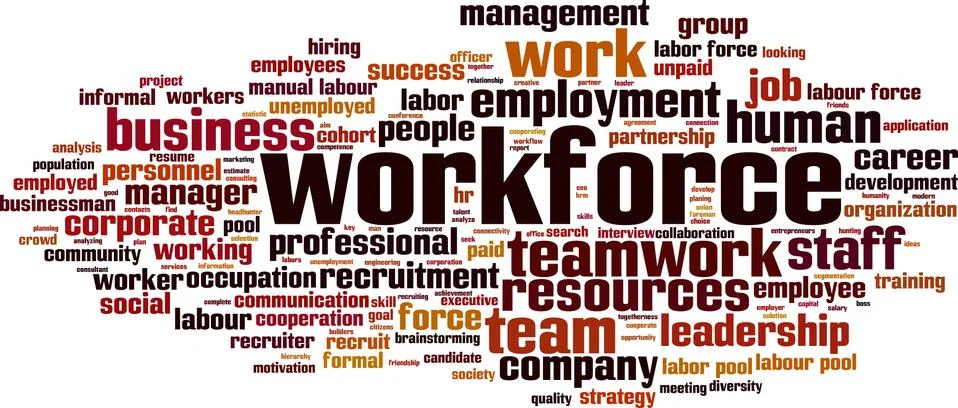 Workforce word cloud Stock Illustration