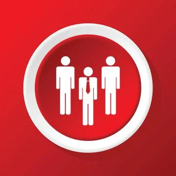 Workgroup icon on red Stock Illustration
