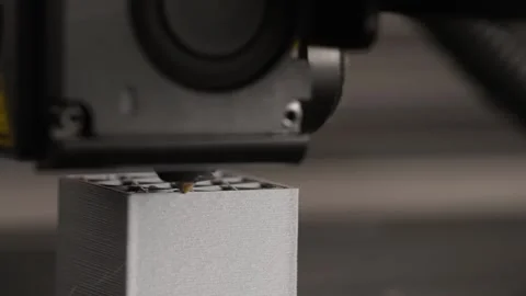 Working 3D Printer in a close up shot Stock Footage 249901308