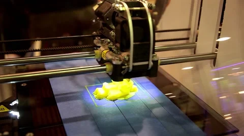 Working 3d printer Stock Footage 55694252
