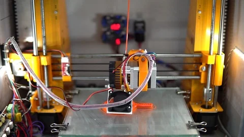 Working 3d printer Video stock 87168222