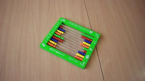 Working with abacus Stock Footage 134771579