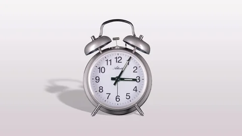 Working analog alarm clock Video stock 124269152
