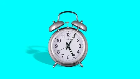 Working analog alarm clock with sound Stock-Footage 124268635