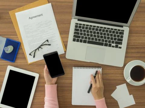 Working and communication Stock Photos