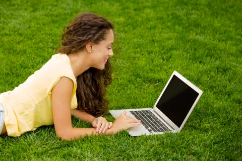 Working and enjoy nature Stock Photos