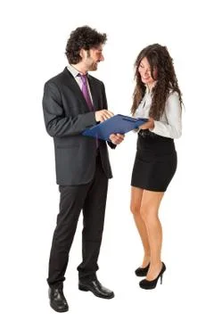 Working and smiling Stock Photos