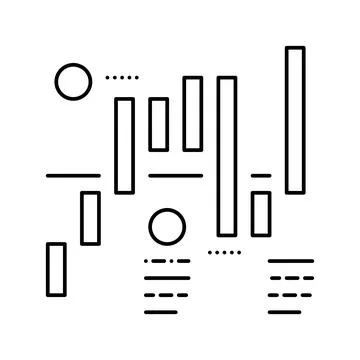 Working and thinking brain line icon vector illustration Stock Illustration