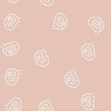 Working and thinking brain line seamless pattern 스톡 일러스트