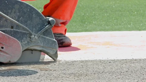 Working asphalt cutting Vídeos de archivo 94722641