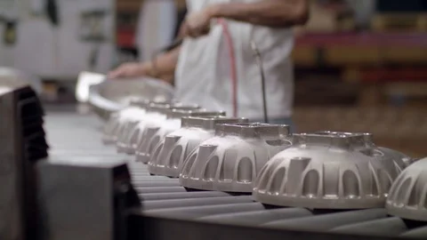 WORKING THE ASSEMBLY LINE Stock Footage 108045878